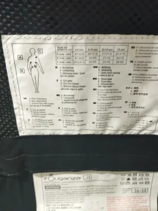 Chaleco de protección Equitación Fouganza. Talla 8