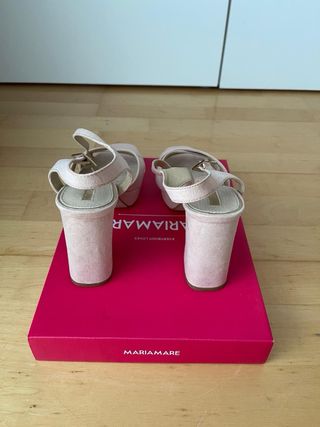 Sandalias Rosa Plataforma Tacón Bloque