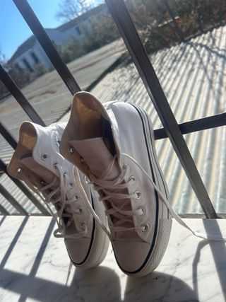 Zapatillas Converse plataforma altas blancas