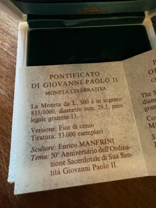 Moneta Giovanni Paolo II 50° Anniversario