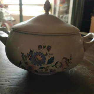 Juego de vajilla de cerámica floral