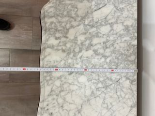 Mueble recibidor antiguo madera mármol