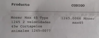 Cortapelos Moser Max 45 Animal Clipper