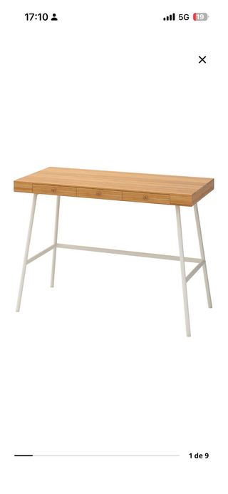 Escritorio Ikea Lillasen Madera y Metal