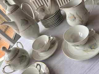 Juego de café porcelana 11 tazas