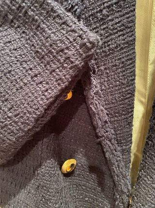 Blazer Zara azul marino tweed