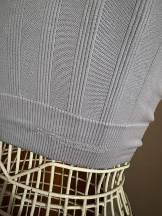 Top Prozis Grigio con bordi marroni