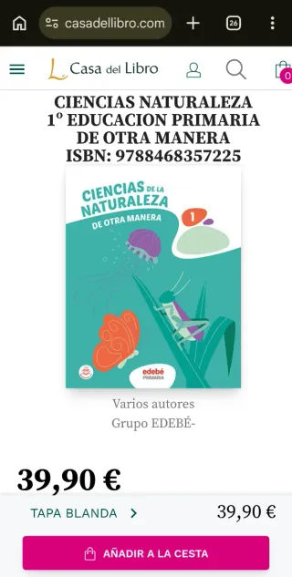 NUEVO CIENCIAS DE LA NATURALEZA 1° PRIMARIA EDEBE