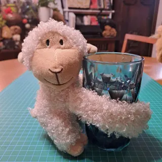 Pupazzetto pecorella/agnellino da collezione