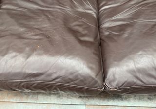 Sofá de piel marrón 2 sofás 3/4 plazas