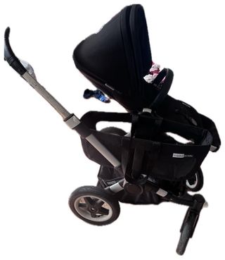 Carrito Gemelar Bugaboo Donkey Negro y azul