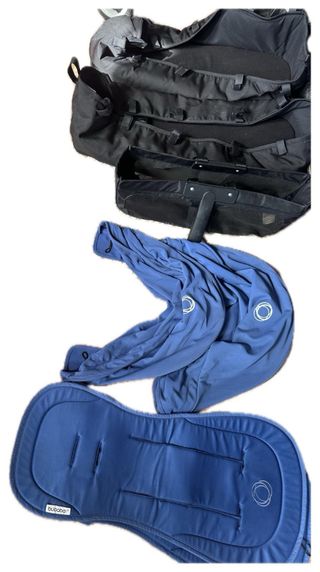 Carrito Gemelar Bugaboo Donkey Negro y azul