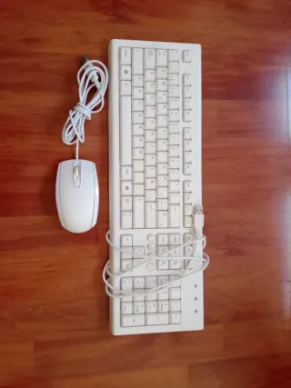 Teclado y Ratón Blanco