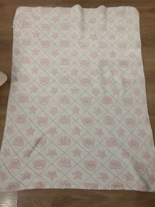 Copertina passeggino orsetti e stelle rosa