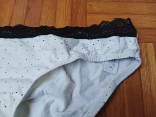 Sujetador de lunares blanco y negro+regalo