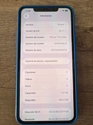 iPhone 11 Pro Max 512GB Plata