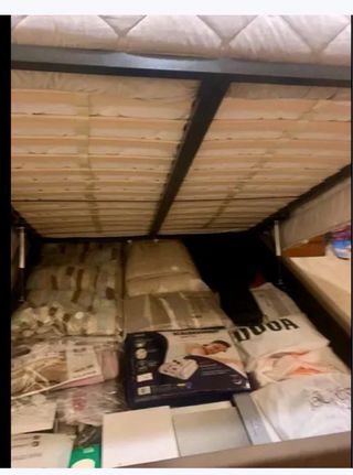 Letto matrimoniale con contenitore e materasso