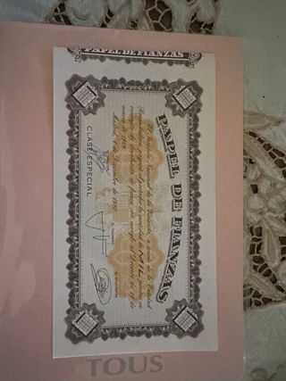 Papel de fianzas 1000 pesetas 1980. Dispongo de 50