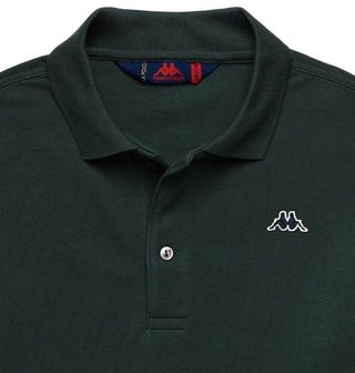 Polo Kappa manga larga hombre verde bosque XL