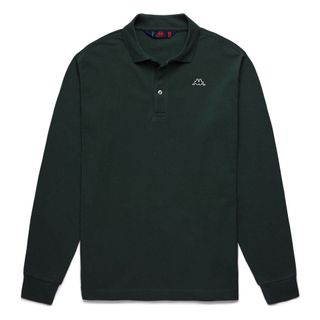 Polo Kappa manga larga hombre verde bosque XL
