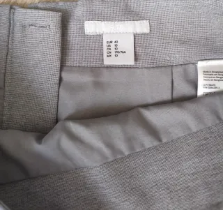 Falda de tubo gris H&M