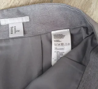 Falda de tubo gris H&M