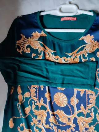 Camiseta manga larga estampado barroco