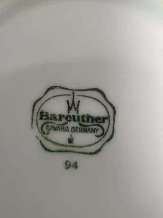 "Antiguo Lote3Piezas Porcelana Bareuther Bavaria"