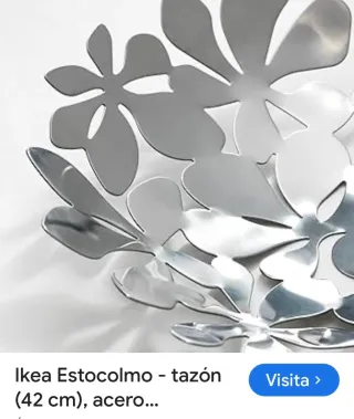 Centro de mesa Ikea Estocolmo acero 42 cm