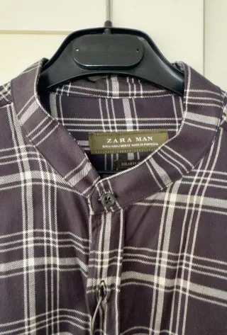 Camisa Zara Hombre Cuadros Talla L