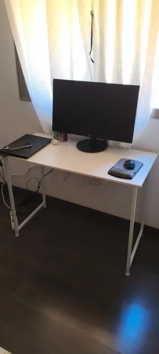 Mesa escritorio blanca 100x48 cm