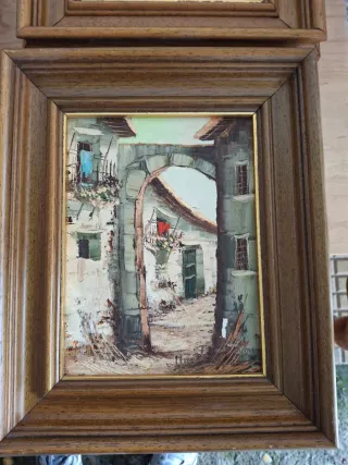 Cuadros antiguos acrílico madera