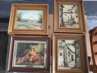 Cuadros antiguos acrílico madera