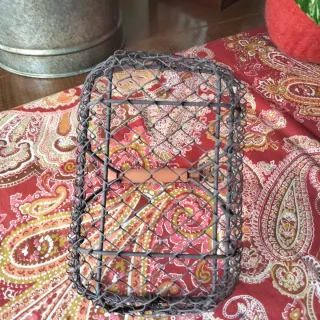 Lote Cestas Metal Malla con Madera