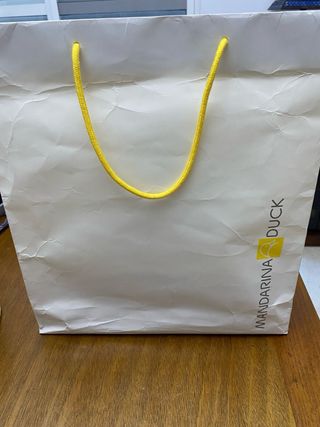 Bolso Mandarina Duck Piel Beige/Marrón