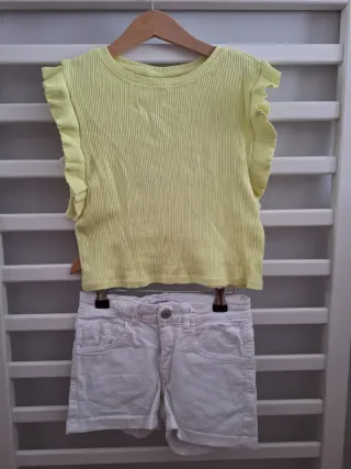 Conjunto camiseta y short blanco