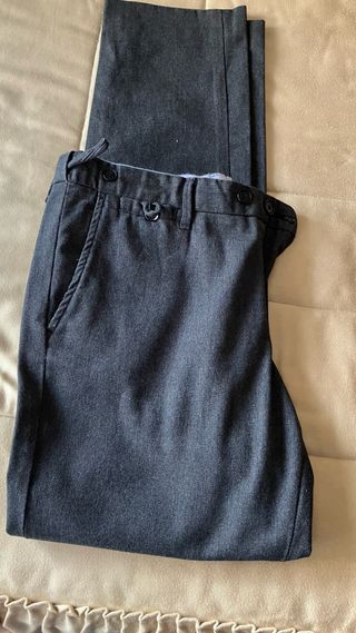 2 Pantalones Largos Hombre Azul Gris