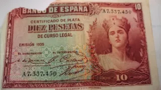 Billete 10 Pesetas Banco de España 1935