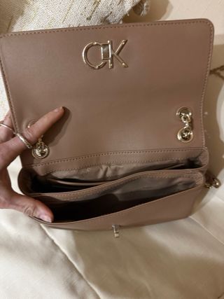 Bolso Calvin Klein Marrón y Dorado