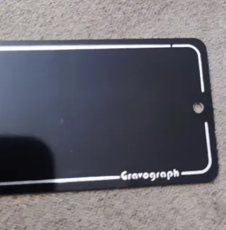 10 Targhette Alluminio Nero 8x2 cm (Set 6)