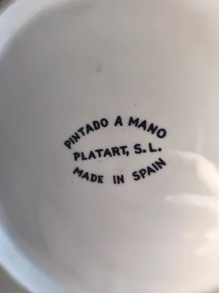 Plato decorativo pintado a mano