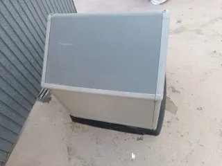 Caseta para perros beige y gris