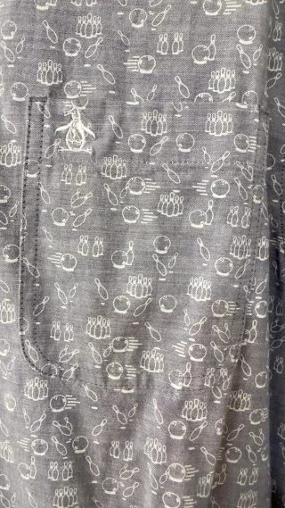 Camisa Penguin Hombre Azul Estampada