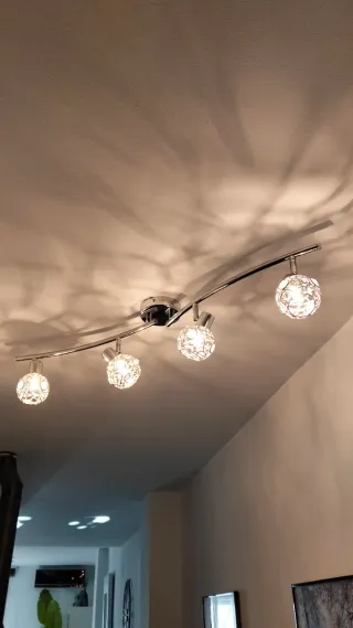 Lámpara / aplique techo barra 4 focos