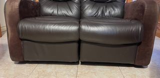 Sofá de piel 2 plazas