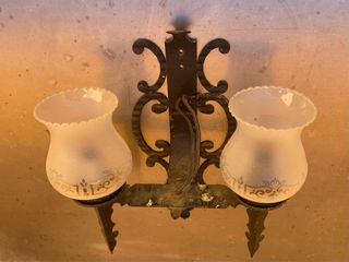 Lámpara de pared doble metal y cristal