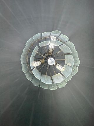 Lámpara de techo comedor cristal y metal