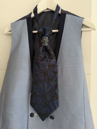 Traje Novio Enzo Romano Azul Talla 52