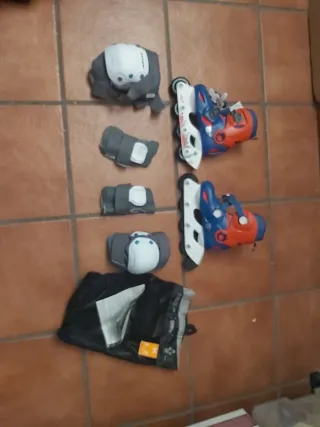 Patines y equipo de protección