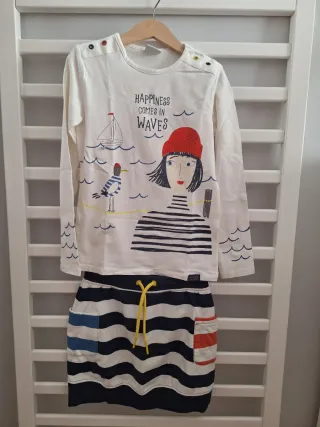 Conjunto falda y camiseta niña